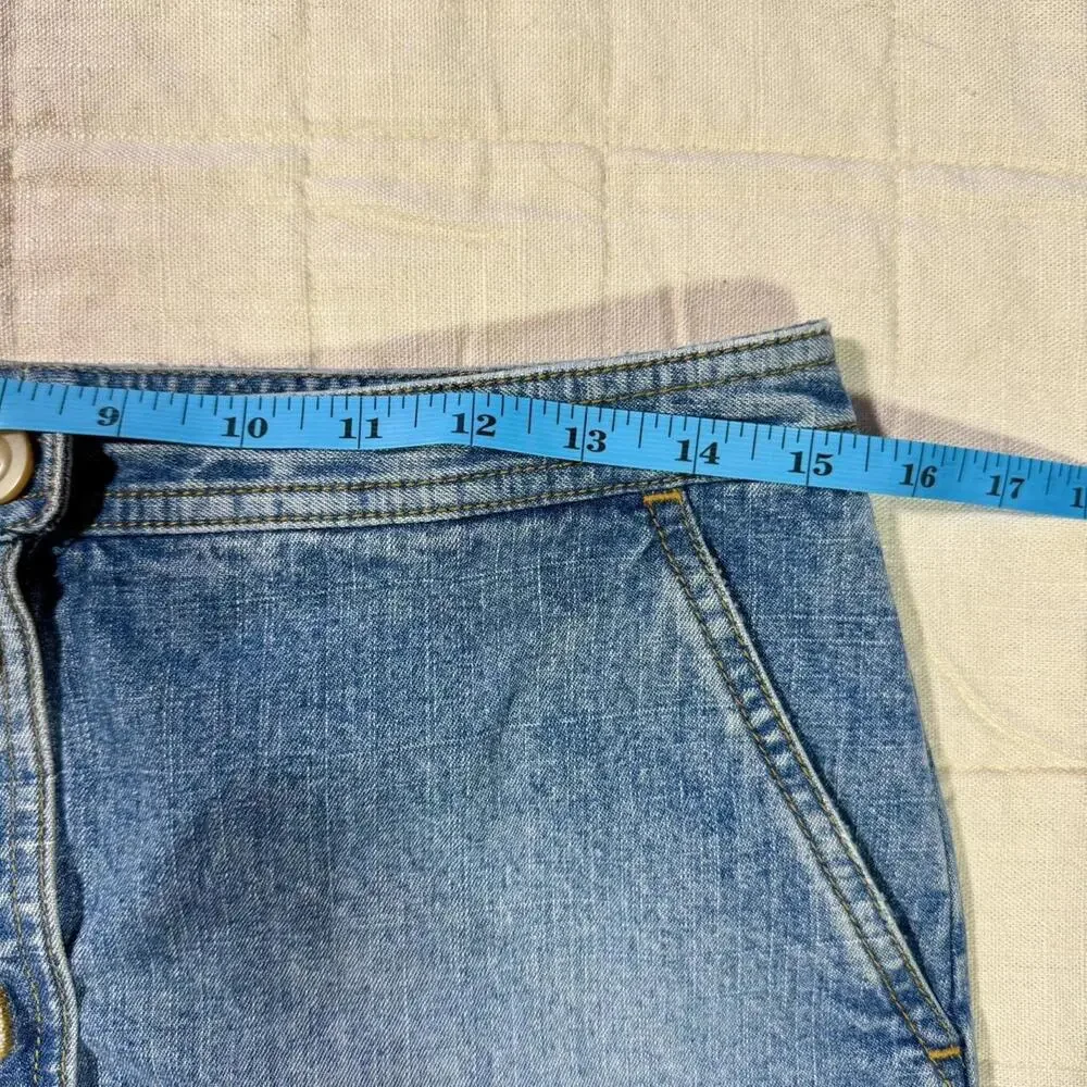 Y2K Ann Taylor LOFT Button-Front Denim Skirt – Size 4